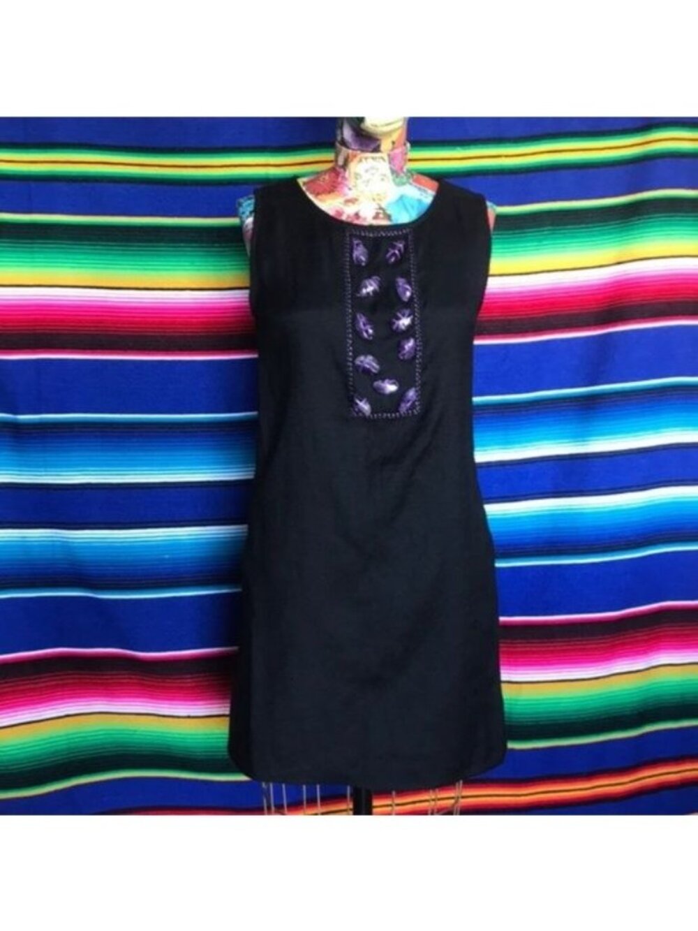 Anthro KAS New York Amethyst Stone Mini Dress